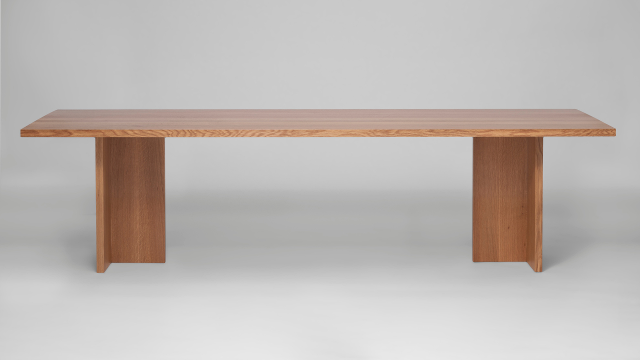 Pilaster Table Shown in white oak with natural finish